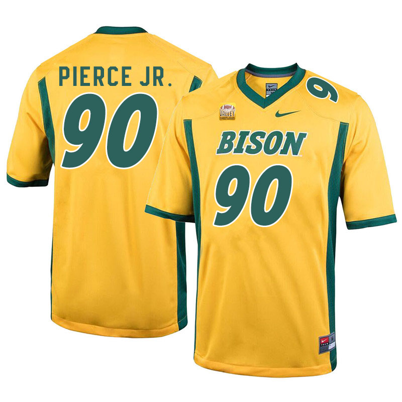 Men #90 Tony Pierce Jr. North Dakota State Bison College Football Jerseys Sale-Yellow